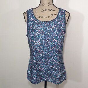 Free Country Women's Garden Oasis Floral Tankini Swimsuit Top Plus Size 1X